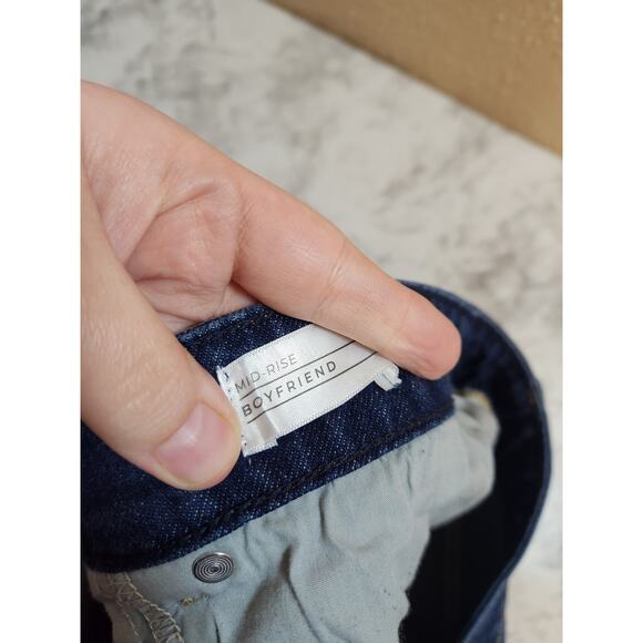 Lane Bryant Women's Blue Dark Wash Mid Rise Boyfriend Denim Jeans Size 28 - Picture 5 of 8